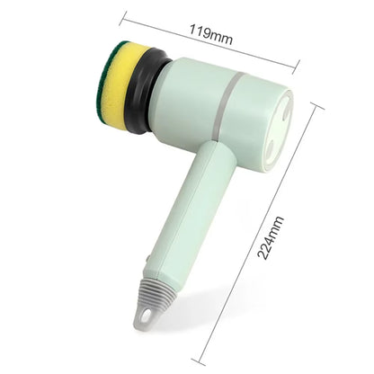 New Electric Cleaning Brush 3 Brush Heads Cleaner Multifunctional Cleaning Pots and Dishes for Kitchen Bathroom Bathtub Glass